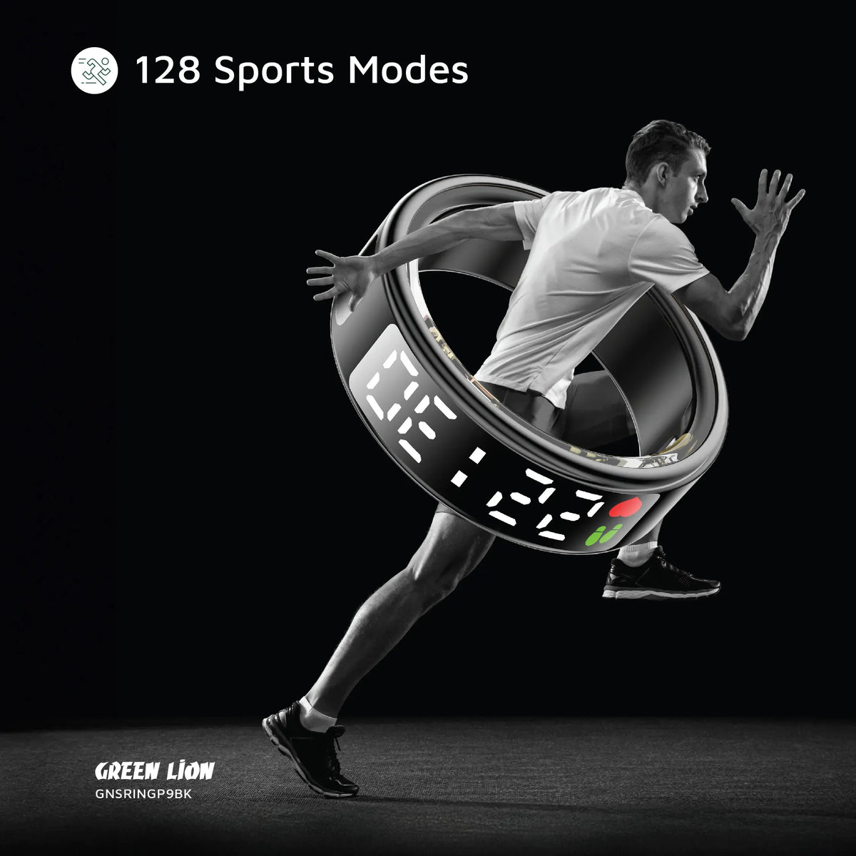 Green Lion Smart Ring Pro With Digital Display - Black – image 12