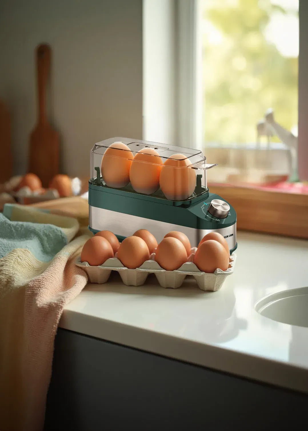 Green Lion Trio Egg Cooker – image 3