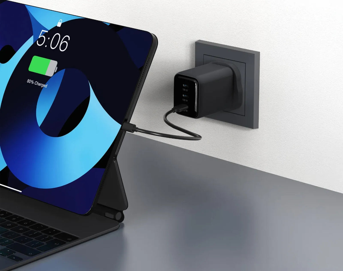 Powerology Volt X 100w Multi Port Gan Wall Charger Black – image 2