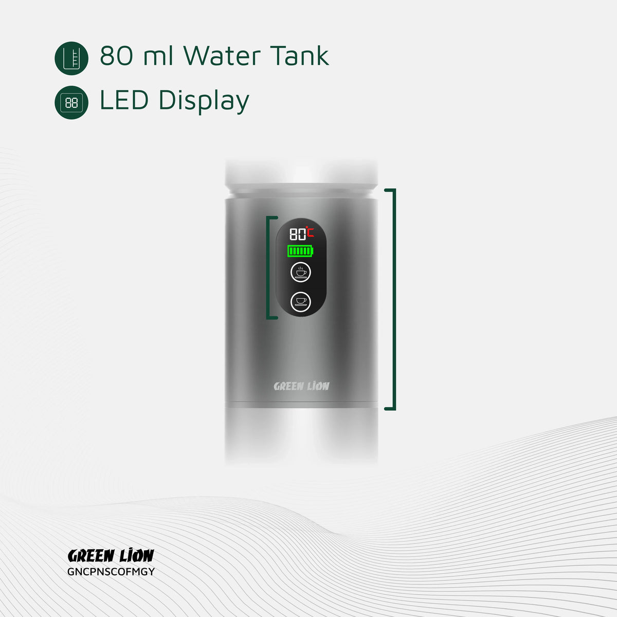 Green Lion Campinas Portable Coffee Maker 80 m L - Gray – image 6