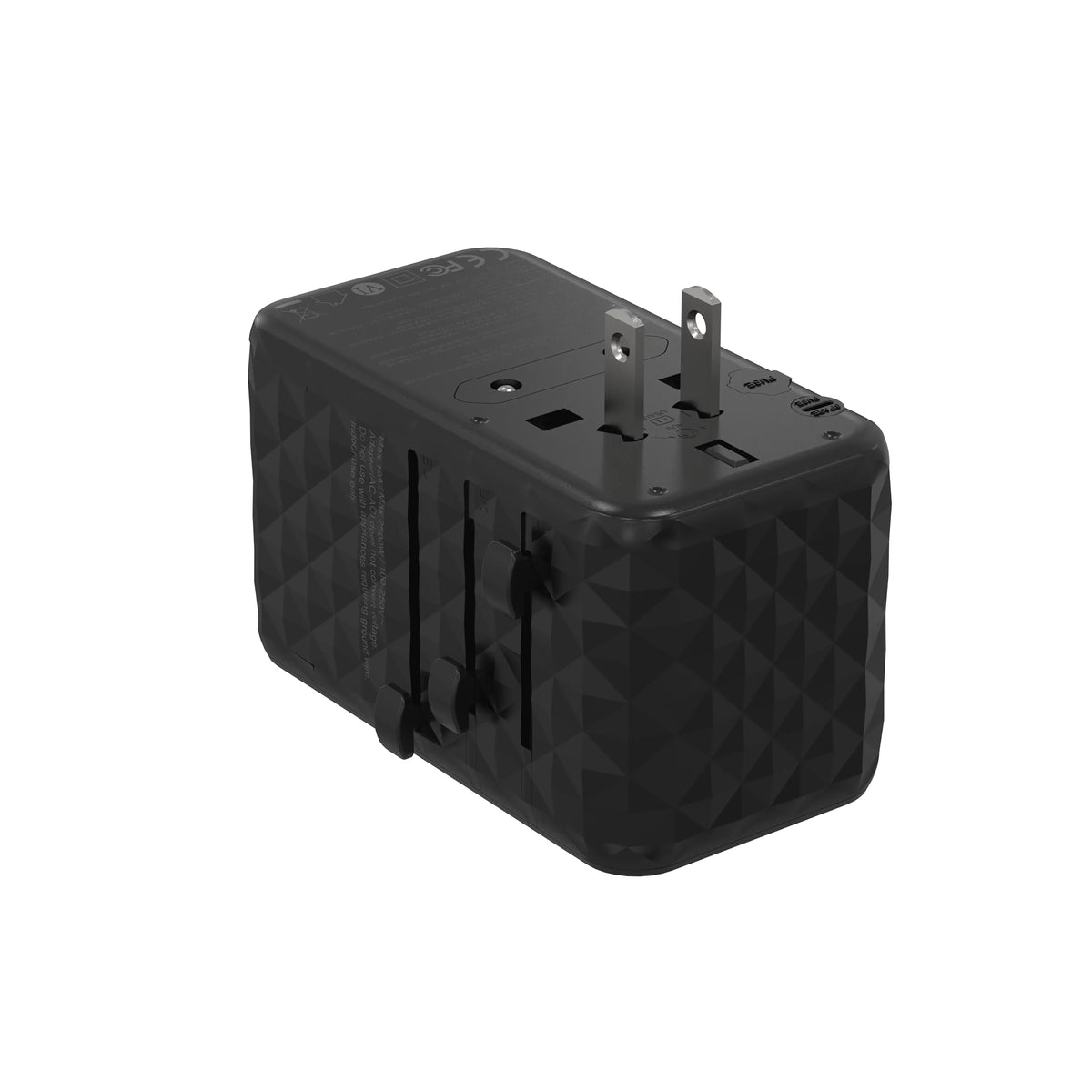 Powerology Universal Adapter 140w X2 Type C Port and X2 USB A 15w Port Black – image 5
