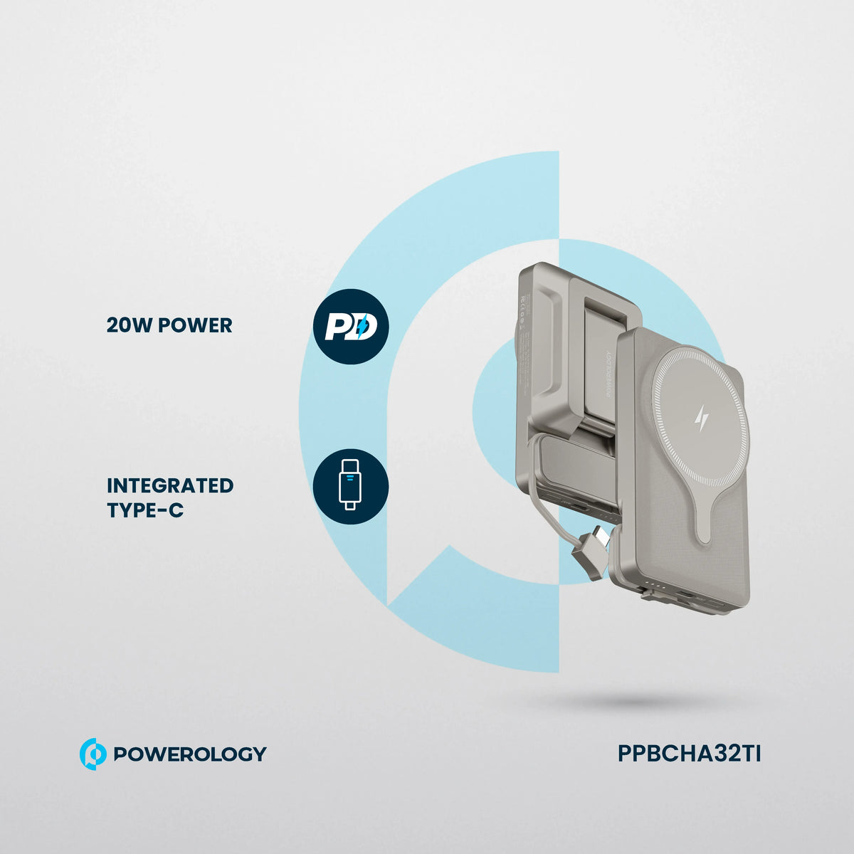 Powerology 5000 m Ah Power Bank MagSafe Charging Air-Vent Mount - Titanum – image 13