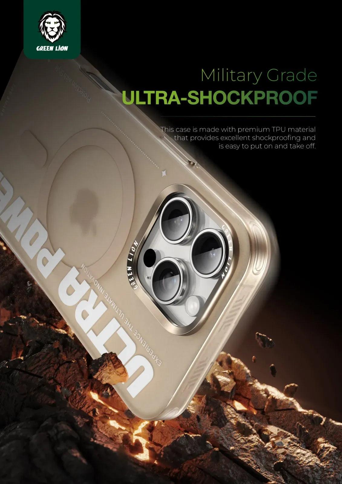 Green Lion Ultra Mag Safe Case - Beige – image 6
