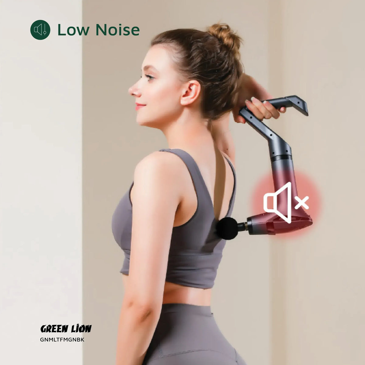 Green Lion Multifunctional Massage Gun GMG-05 - Black – image 15