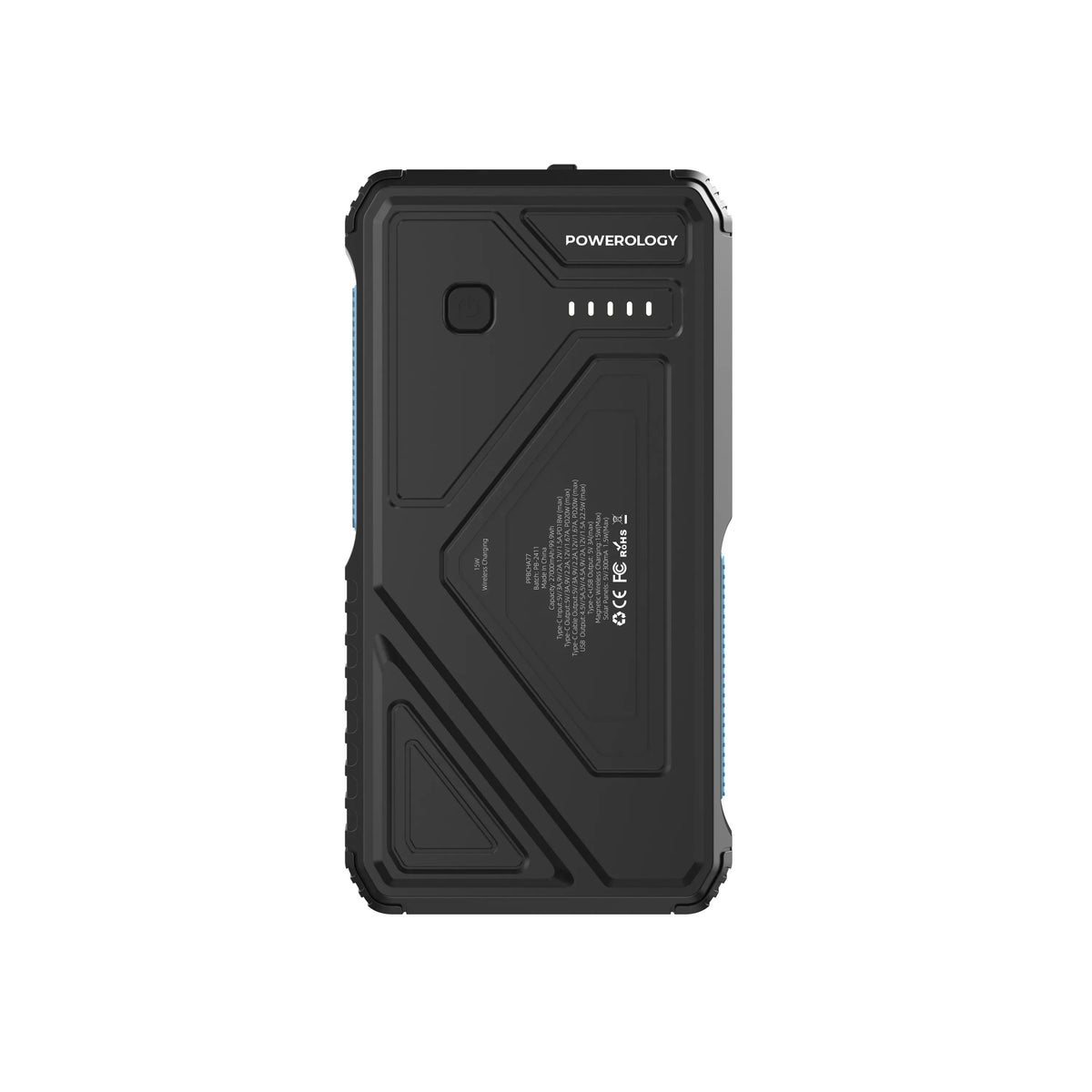 Powerology 27000mAh Solar Wireless Charging Power Bank Black – image 9