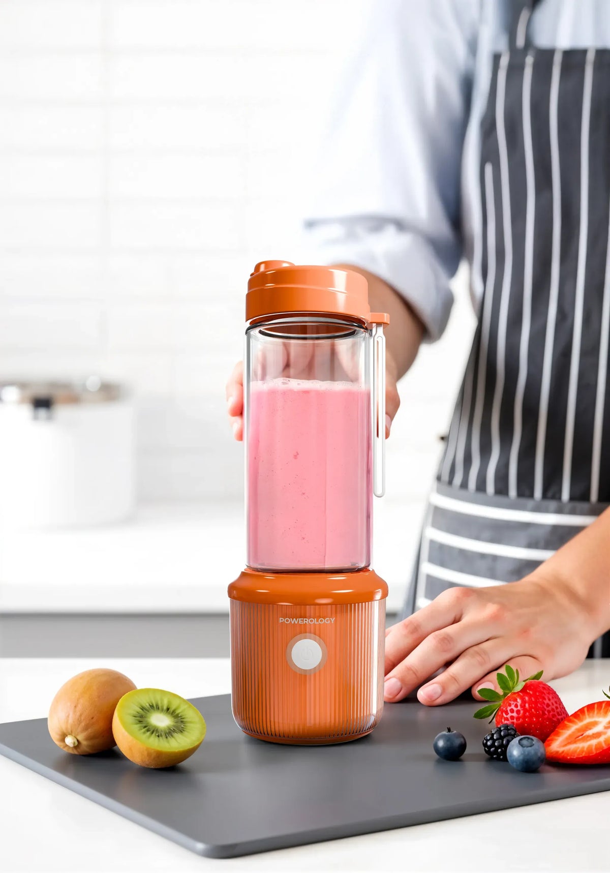 Powerology Press &Refresh Portable Blender - Orange – image 3