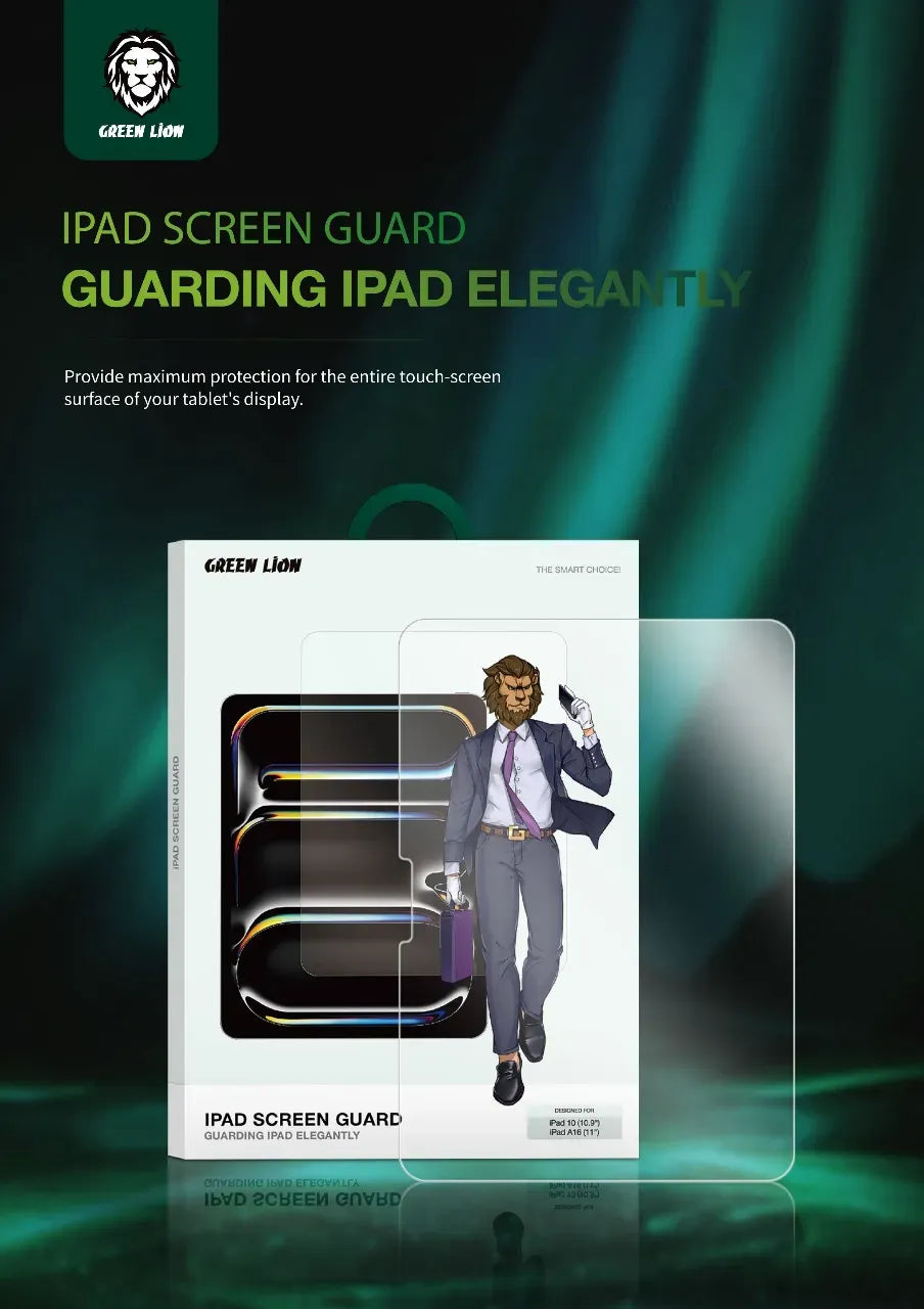 Green Lion Ipad Screen Guard for Ipad 10 10 9 Ipad A16 11 Clear – image 2