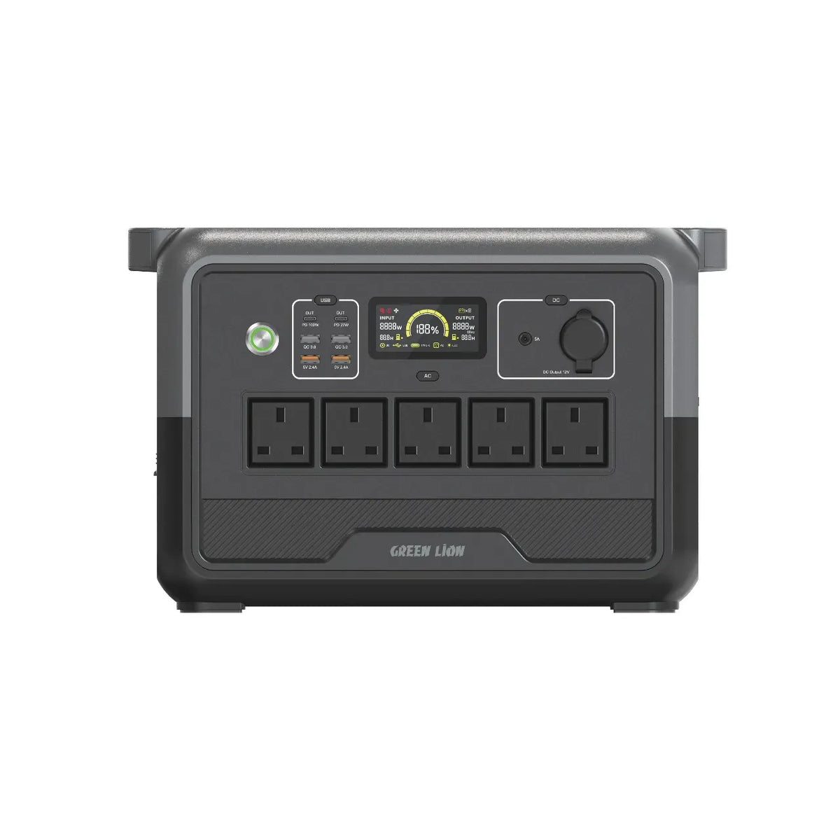Green Lion PGX 1200 Power Station-1152 Wh 360000 m Ah 1200 W(Li Fe PO 4)-Black – image 4