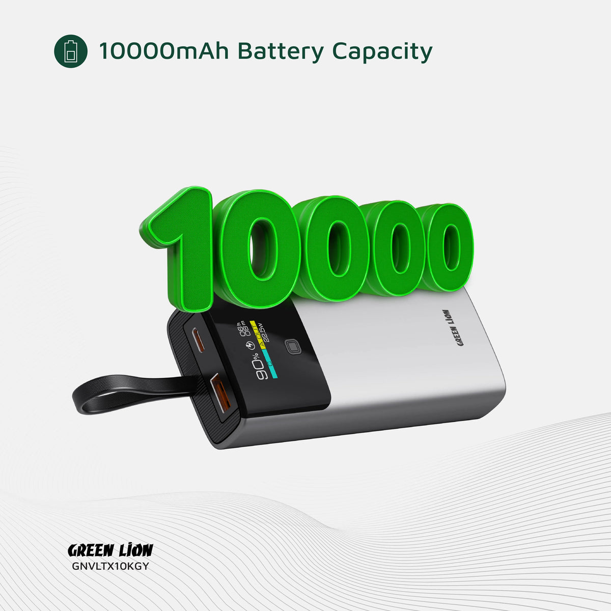 Green Lion Voltix 10000mAh Power Bank Pd20w Grey – image 17