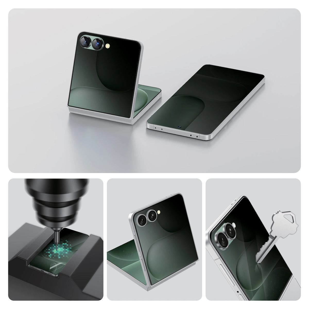 Green Lion Flip Protection Pack for Z Flip 8 7 Black – image 3