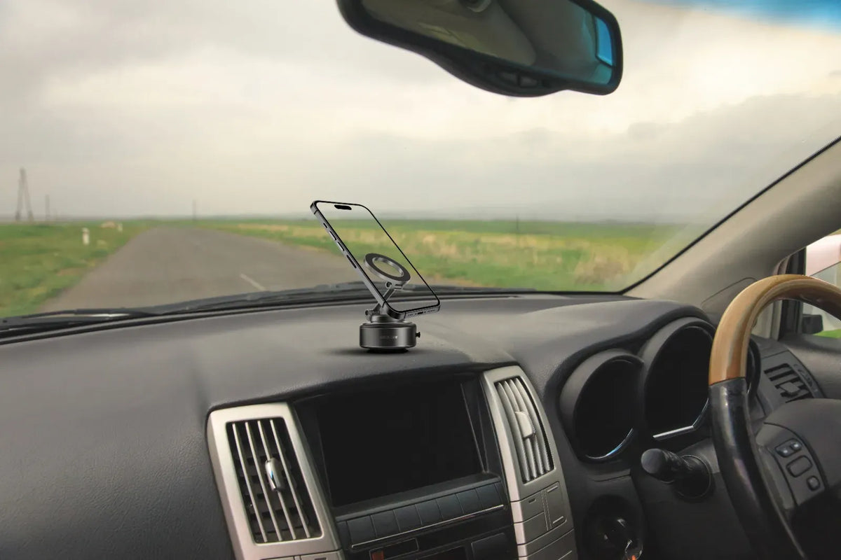 Green Lion Gx 31 Auto Suction Phone Holder Matte Black – image 2