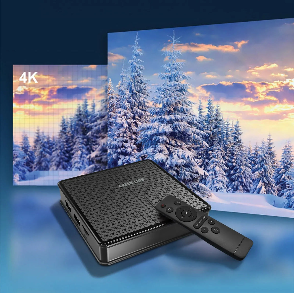 Green Lion TVBox- Android.104 Kwith Remote Control - Black – image 5