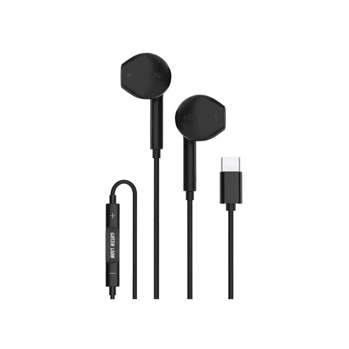 Green Lion Stereo Earphone With Type-CConnector - Black – image 4