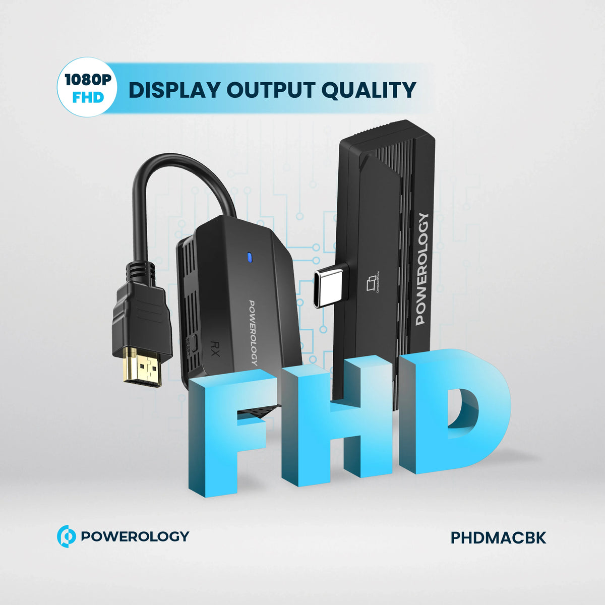 Powerology Wireless Hdmi Type C Adapter Audio Video Black – image 13