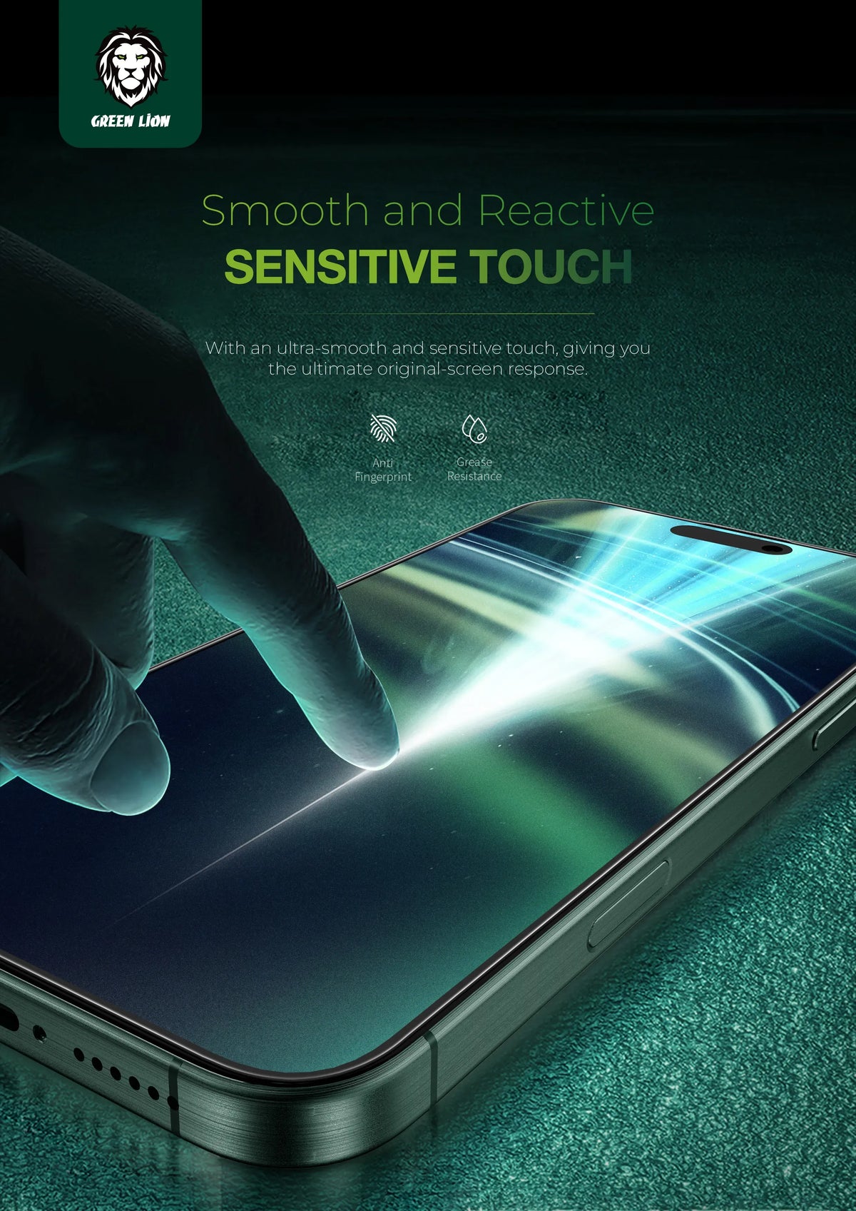 Green Lion 9 HSteve Matte Privacy Anti-Peeping Dull Glass - Black Edge/Privacy – image 11