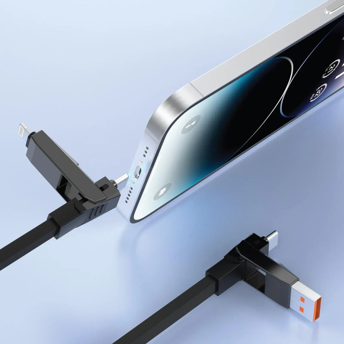 Green Lion 4 in 1 Fast Charging Cable Black – image 2