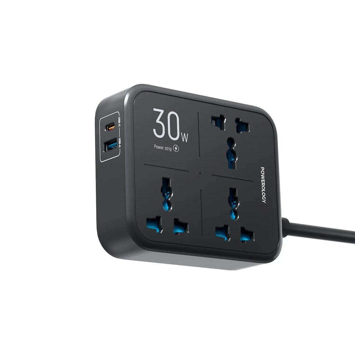 Powerology Power Strip 3250w 3ac Black – image 8