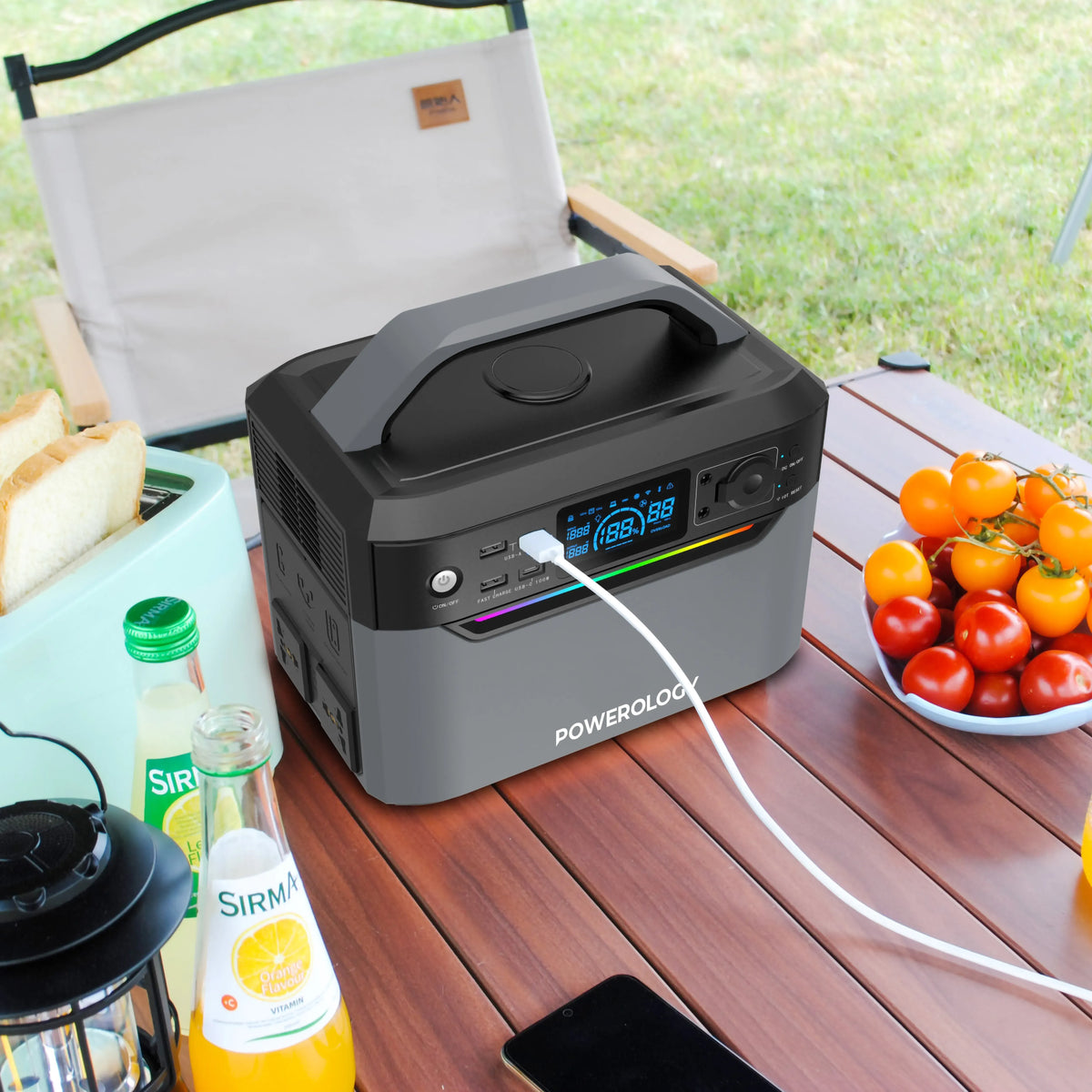 Powerology 120000mAh Portable Power Generator Fast Charging 384wh 600w Black – image 22
