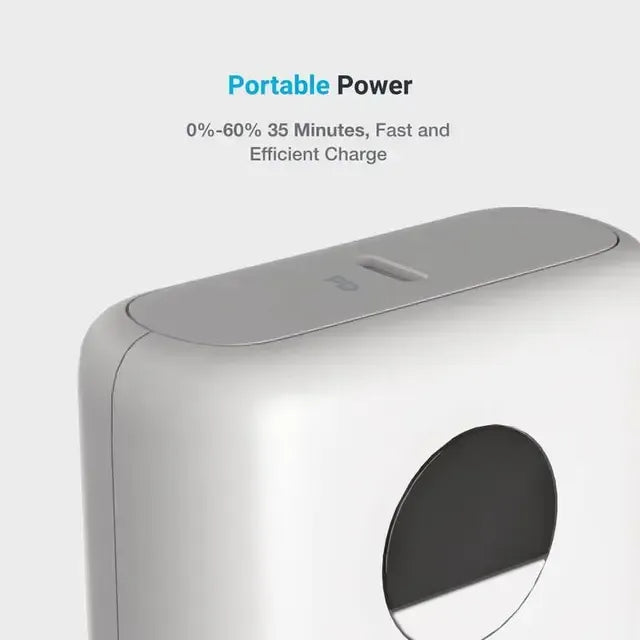 Powerology 10000 m Ah Ultra-Compact Power Bank 20 W PD&QC 3.0 USB-A and USB-C - White – image 11