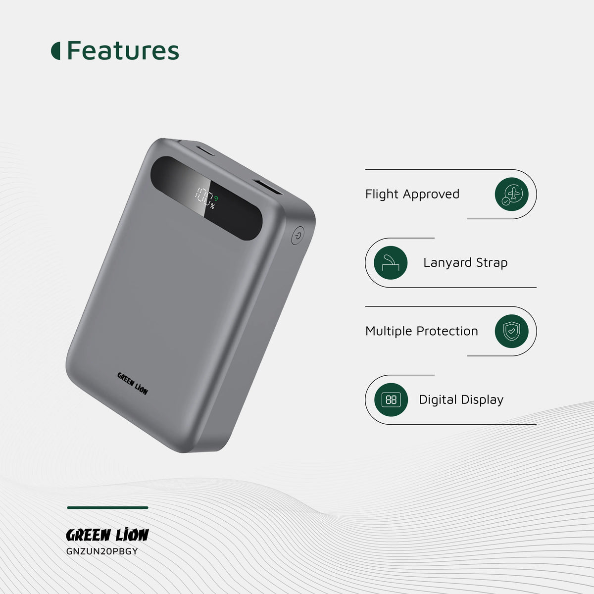 Green Lion Zuno 20000mAh Power Bank Gray – image 11