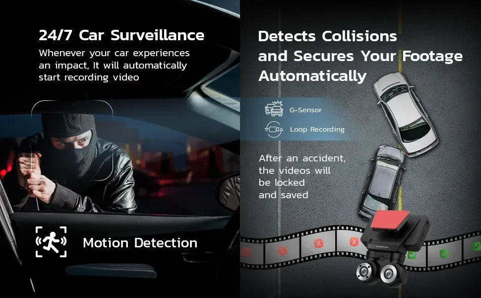 Powerology Dual Lens Dash Camera Black – image 16