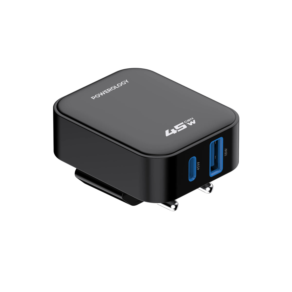 Powerology Crab Foldable Eu Gan Charger Black – image 12