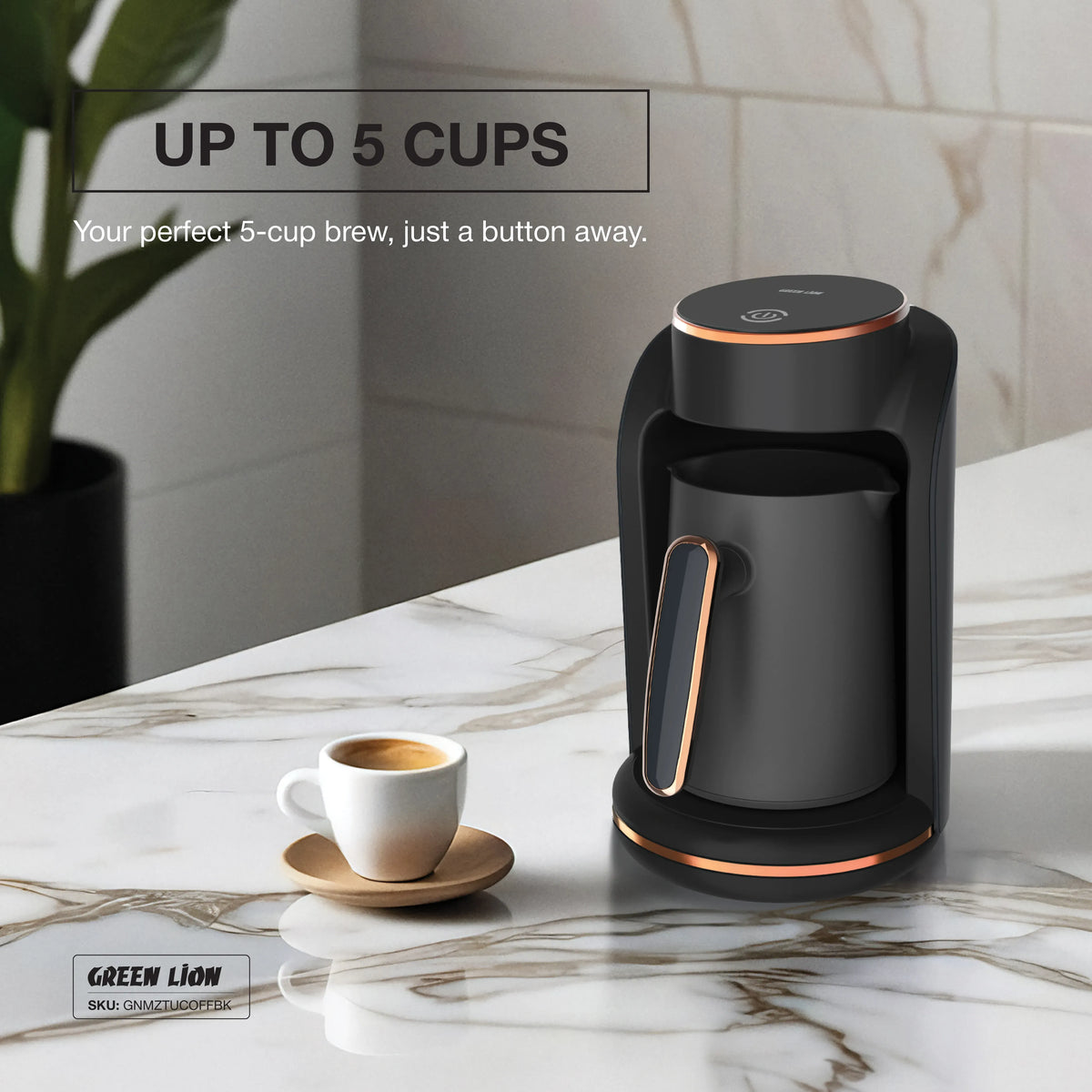 Green Lion Mazaj Turkish Coffee Maker Black – image 9