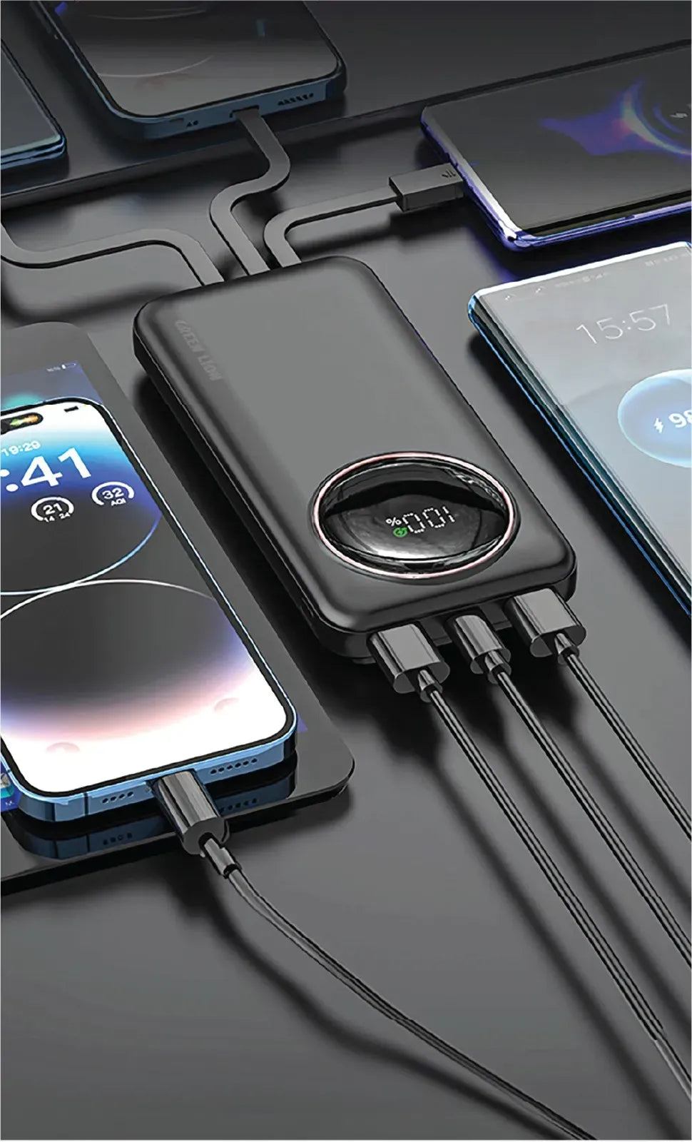 Green Lion Power Pulse 10000mAh Power Bank Black – image 2